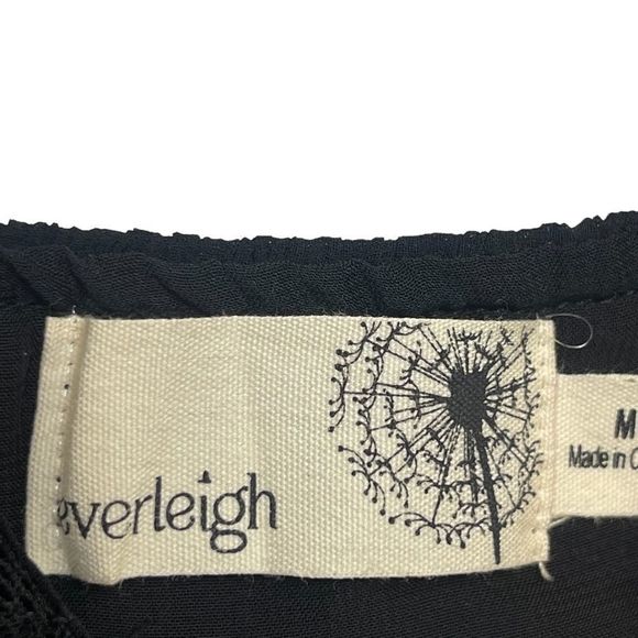 Everleigh Blouse Size Medium Tank Top  Strap Sleeveless Top Black Lace V-Neck - Picture 11 of 12